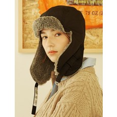 SLEEPYSLIP [단독] [unisex]F/W REVERSIBLE SATIN TROOPER HAT BLACK/GRAY - 슬리피슬립트루퍼