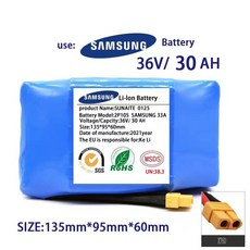 전기자전거배터리 밧데리정품 36V 배터리 팩 6000mAh 6.0Ah 충전식 리튬 이온 전기 셀프 밸런싱 스쿠터 호