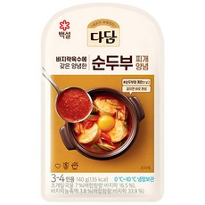 CJ 다담 바지락 순두부 찌개양념 140g(3-4인용) 16개입 박스 식품 > 장/소스 소스/드레싱/식초 소스류 조림/찌개양념’></p>
<p style=