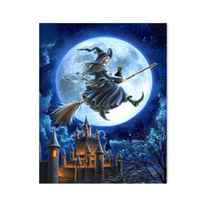 아트박스/아디코 DIY LED 보석십자수 - 달빛마녀 LB60 (40x50), 단품없음