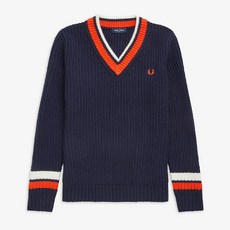 [본사정품] 프레드페리 [Authentic] Bold Tipped V Neck Sweater(608)