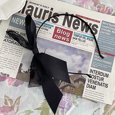 얇은리본머리띠