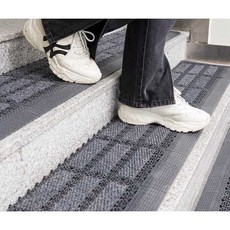 계단 미끄럼방지 바닥매트 학교 병원 관공서 논슬립, 파인애플 패턴 레드 27.5x155cm, 1개