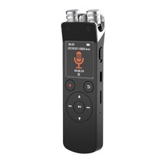 고품질 다국어 블루투스 제어 스마트 MP3 음성 지지대 녹음기 32GB 플레이어 USB, Black