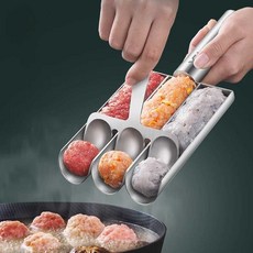 수동 볼 고기 만드는도구 틀 완자 주방 몰드 스테인레스, 투피스 미트볼 메이커 일반 모델 * 1개, 1개