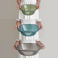 설거지통 설겆이 싱크볼 식기세척 사각 대야, 카엘루 컬러풀 투명 다용도볼 (블루_소), 1개