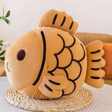 얼빠진 도미 솜털구이 귀여운 물고기 솜털 기계 쿠션, 도미구이 35cm, 도미구이 쿠션 시리즈