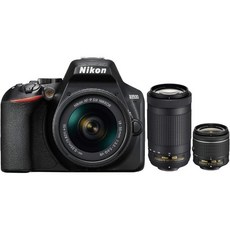 니콘 D3500 DX 포맷 DSLR 투렌즈 키트 with AFPDX NIKKOR 1855mm f3.55.6G VR 70300mm f4.56.3G ED 블랙 - 니콘d3500