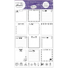 Aladine - Stampo Planner 캘린더 페이지 - Stamp Sheet Bullet Journal - Scrapbooking 및 DIY - 다이어, 1