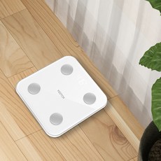 스마트 4극 체중계 바디스캔 가정용 체성분 디지털 체지방 블루투스 인바디 체중계 화이트