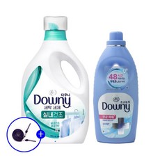  다우니 실내건조향균 세트(실내세탁세제 1.9L-1개+향균섬유유연제1L-1개+마스크스트랩), 1세트, 1.9L 