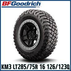 BFGoodrich 비에프굿리치 MT 타이어 KM3 LT285 75R 16 126 123Q, 1개, 상품명 참고