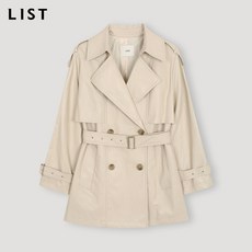 리스트 레더 하프 트렌치코트 TWWBYN50050 CR