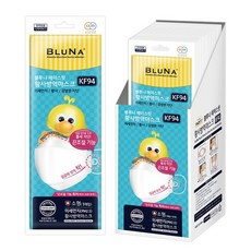 KF94 블루나 숨편한 끈조절 마스크 소형 화이트 30매입