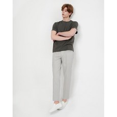 지오다노 [지오다노] 111517 린넨 블렌드 히든밴딩 앵클 슬랙스