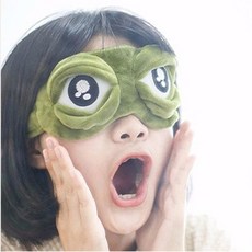 숙면 꿀잠 수면안대 깊은잠 안대 수험생 암막 비행기, 1개, 개구리안대
