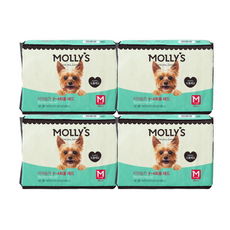  몰리스 쉬야응가 3-4회용 패드 M 80매, 4개 