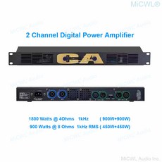 MiCWL P 6400 자연 사운드 2 4 채널 전력 증폭기 디지털 AMP 19 인치 랙 1U 스테이지 서브우퍼 베이스 7000W, 2 Channel 1800W, 220V, 1개