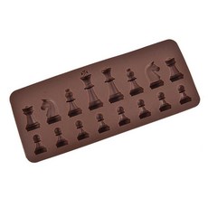 체스 실리콘 초콜릿 금형 조각 얼음 젤리 케이크 장식 비누 주방 요리 도구, 1개