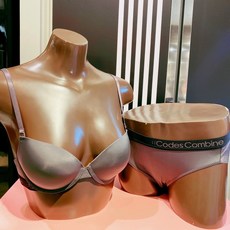 코데즈컴바인이너웨어 코데즈 베이직아웃밴드 브라세트(커플)다크그레이