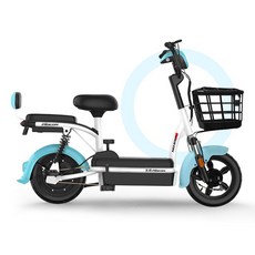 MONTHERIA 성인 전기 자전거 48V 이륜 출퇴근 배달 전동 바이크 A598-01, 24A-여정50~60킬로미터, 푸른 색