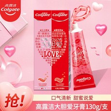 Colgate 콜게이트 러브 하트 크리스마스 커플 치약, 리미티드 에디션 핑크+볼드러브레드