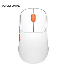 WAIZOWL OGM PRO V2 8K Paw3950 마우스 블루투스 무선 트라이 모드 게임 인체공학 경량 E-스포츠 PC 액, 한개옵션2, 04 Lingxiao orange 4k, 한개옵션1