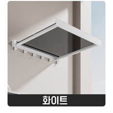 제이앤 다용도 무타공 접이식 욕실선반 건조대, 1개, 중형(44cm) 화이트