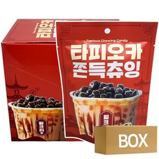 타피오카 쫀득츄잉 밀크티향 젤리 30g x 8개입 16곽 1박스/버블티젤리 식품 > 스낵/간식 초콜릿/사탕/젤리/껌 젤리/푸딩 츄잉젤리, 1
