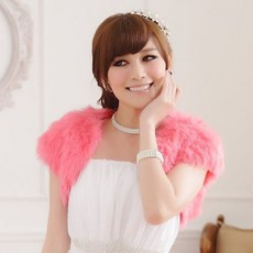[해외] F ~ 3xl 플러스 빅 사이즈 섹시 럭셔리 웨딩 가짜 모피 반소매 자켓 볼레로 랩 여성 코트 여성 shurg 코트 파티 드레스