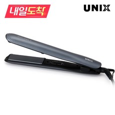 [내일도착] UNIX 헤어고데기 UCI-B2942 스트레이트 세라믹코팅 빠른예열 360도 회전식코드, 차콜