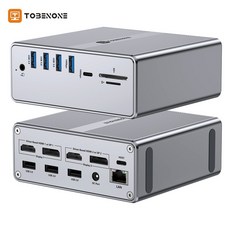 USB C허브 확장 멀티 포트 C 도킹 스테이션 듀얼 모니터 4K @ 60Hz 허브 M1M2 Macbook pro air Thunderbolt 3 4 DELL Lenovo asus, [01] UDS30 UK Plug, 한개옵션1