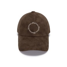 (국내배송) MATIN KIM 마뗑킴 CIRCLE LOGO SUEDE BALL CAP IN BROWN