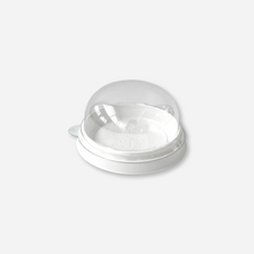 새담 SH-180 원형 돔 케이스 백색 100개 / 도넛설기 선물포장, 낮은 뚜껑(4.5cm)
