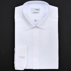듀퐁셔츠 SE4SM22LS751SWH 슬림핏 화이트 솔리드 면 혼방 긴팔 셔츠