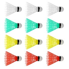 다채로운 플라스틱 배드민턴 shuttlecocks 공 스포츠 훈련 게임, 다색, 12Pcs, 플라스틱 거품