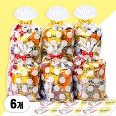 생일 선물 간식 도트 구디백 과자 답례품 6봉, 간식 6종, 6개 간식 6종 x 6세트
