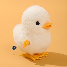 DING DONG PET 貓動物發條絨毛玩具, 1個, 小雞白