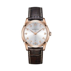 해밀턴 H38541513 재즈마스터 신라인 남성 가죽 쿼츠