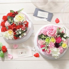 NE프리미엄 카네이션원형/케익 레드 어버이날 카네이션 반전케이크, 카네이션 원형케익 레드