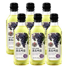 백설 포도씨유, 500ml, 6개