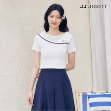 JJ지고트 배색 리본 하트 버튼 풀오버 니트 GP4A1PO311