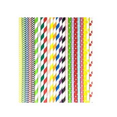 빌리에코 친환경 단단한 디자인 종이빨대 혼합50개, 1개, 50개