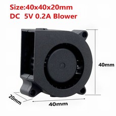 Gdstime 2 pcs dc 5 v 2pin 4 cm 40mm x 20mm 작은 송풍기 터보 기 40x20mm 4020