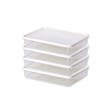 씨밀렉스 냉장고 냉동실 보관 정리 용기 화이트 1100ml, 4개입, 1개