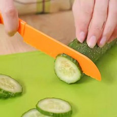 무독성 어린이 안전칼 유아 칼 아동 소꿉놀이 아동칼 KC인증, 주황, 1개