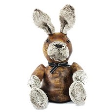 Glamour Girlz Adorable Home Distressed Leather Look Soft Fluffy Plush Paws & Snout Animal Door Stop