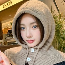헨리제이에스겨울방한모자 단추 바라클라바 털모자, 단추 바라클라바 베이지, 단품