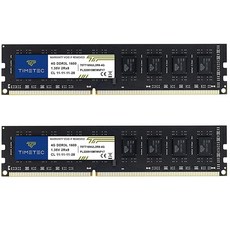 Timetec 16GB KIT(2x8GB) DDR3L / DDR3 1600MHz (DDR3L-1600) PC3L-12800 / PC3-12800 Non-ECC 언버퍼드 1.35V/, 8GB KIT(2x4GB)