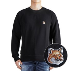 [메종키츠네] 23SS (AM00303KM0001 BLACK) 남성 폭스헤드 맨투맨